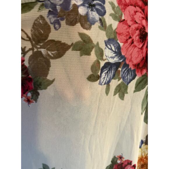 MOD Floral Peplum Top Medium Sheer Mesh Cottagecore Boho Romantic Blouse - Picture 5 of 6